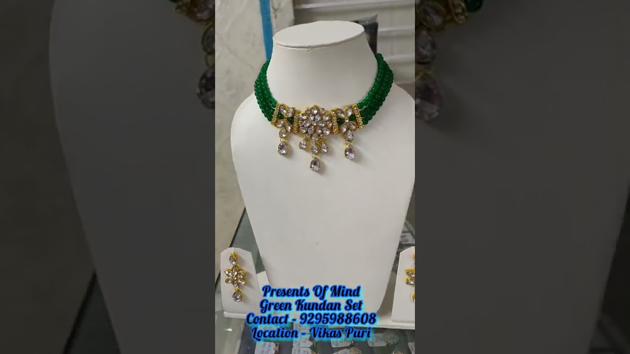 Green Kundan Set