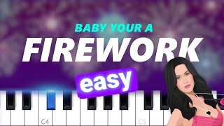 Katy Perry - Firework  EASY PIANO TUTORIAL