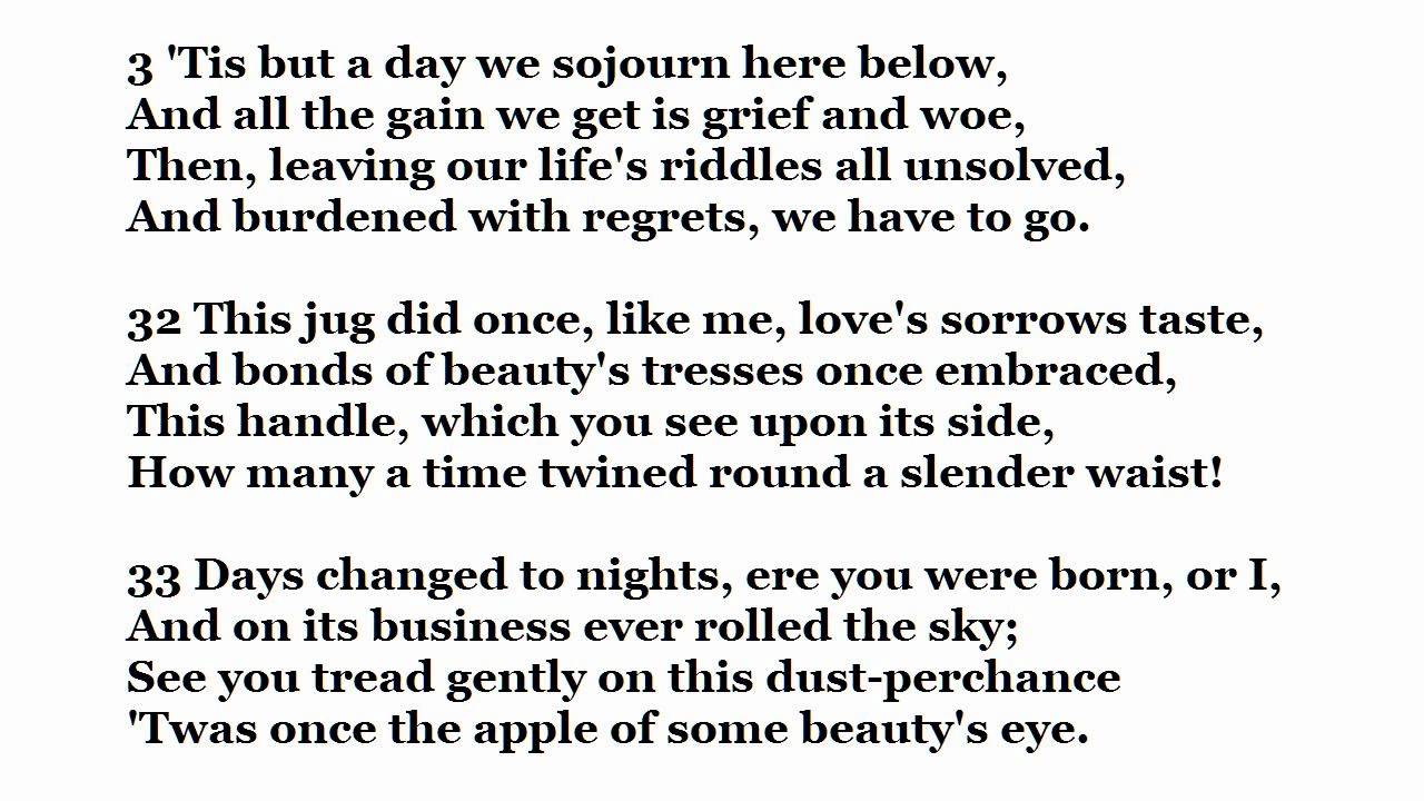 an analysis of rubaiyat a poem by omar khayyam The the rubaiyat of omar khayyam of naishapur community note includes chapter-by-chapter summary and analysis, character list, theme list, historical context, author biography and quizzes written by community members like you. an analysis of rubaiyat a poem by omar khayyam The the rubaiyat of omar khayyam of naishapur community note includes chapter-by-chapter summary and analysis, character list, theme list, historical context, author biography and quizzes written by community members like you.