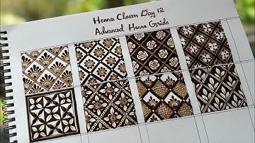 Henna Classes Day 12 | Learn Advanced Bridal Henna Grids | Henna Classes By Thouseen/Learn henna