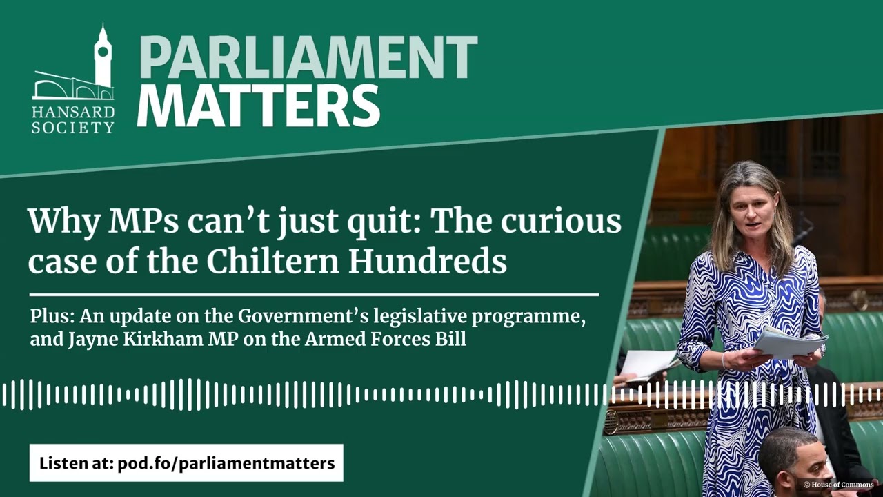 Why MPs can't just quit: The curious case of the Chiltern Hundreds