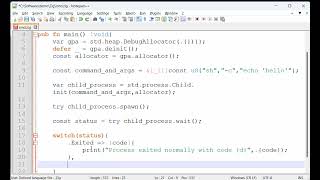 Execute shell commands in Zig Programming Language