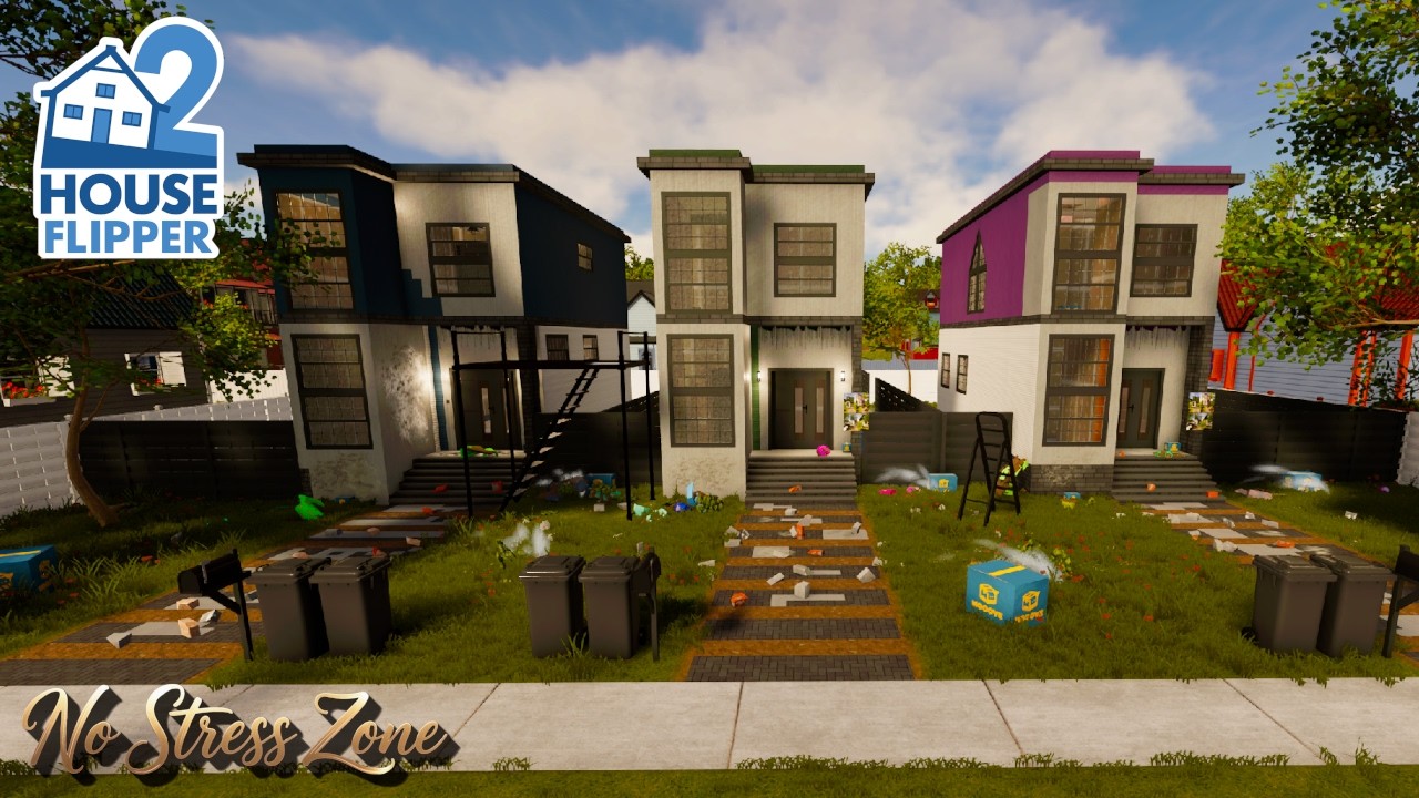 House Flipper 2 – Three House Three Lives Build | No Commentary custom job