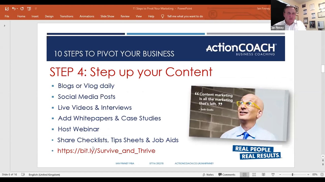 IOSH Webinars - Thrive to survive