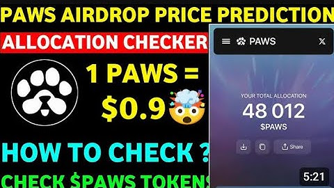 PAWS ALLOCATION CHECKER - Check Your PAWS 🐾 Final Balance