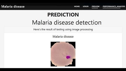 Malaria Detection using Deep Learning | Python Final Year Project