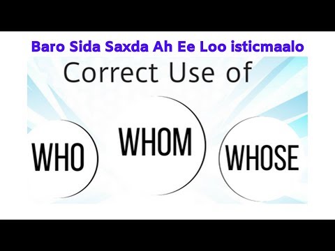 Use of Who,