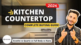 Best Kitchen Countertop / Kitchen Platform in India 2024 - Granite, Quartz, Full body Tiles or G5,G7