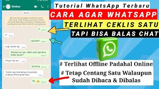 CARA AGAR WHATSAPP TIDAK TERLIHAT ONLINE / Centang Satu Tapi Bisa Baca & balas pesan