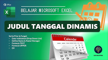 JUDUL TANGGAL DINAMIS LAPORAN PENJUALAN DI MS. EXCEL | 018 #TutorialMicrosoftOffice