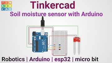 Soil moisture sensor with Arduino in tinkercad | Arduino block coding