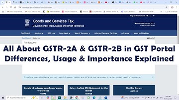 All About GSTR-2A & GSTR-2B in GST Portal | Differences, Usage & Importance Explained