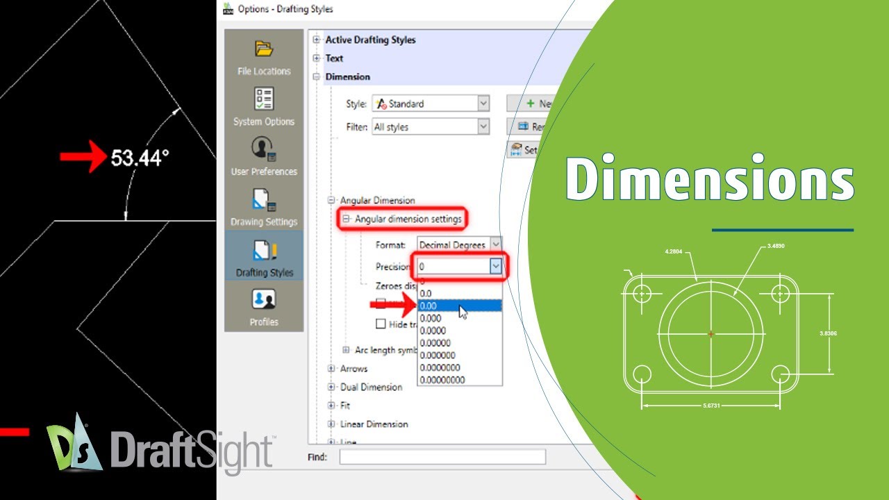 Modify Precision Of Angular Dimension In Dimension Style YouTube Modify precision of angular dimension in dimension style youtube