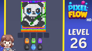 Pixel Flow Level 26 Solution Walkthrough