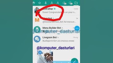Telegramda qanday qilib Guruxlarda gaplashadigan bot ochish
