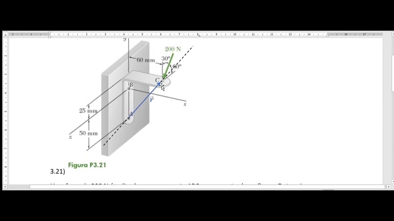 [Beer Jhonston] Mecânica Vetorial para Engenheiros 9ª edição Ex 3 21