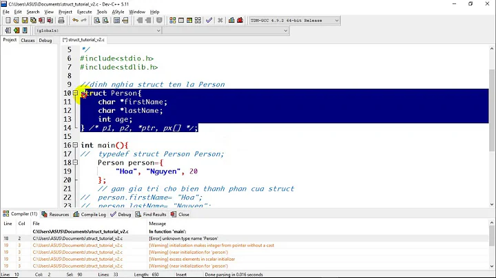 Struct vs typedef