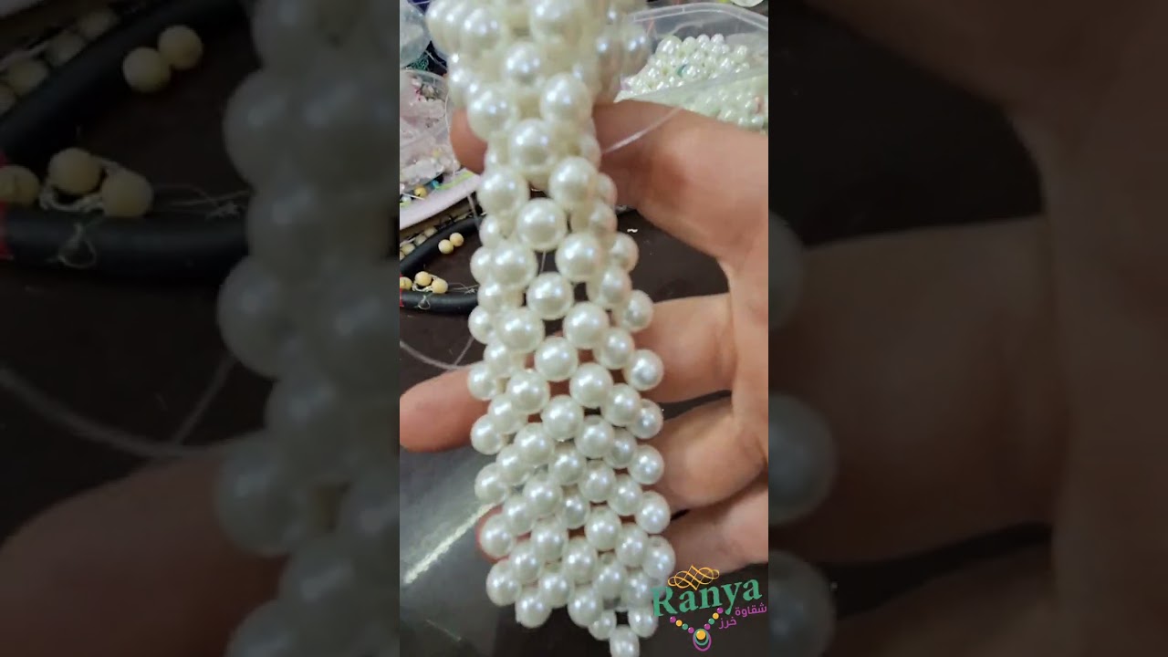 عمل رابطة عنق (كرافتة) بالخرز beads cravat 