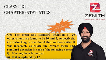 The mean and standard deviation of 20 observations are found to be 10 and 2, respectively. On.....