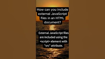 How can you include external JavaScript files in an HTML document?