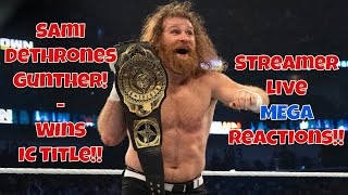 Streamers react! -Sami Zayn dethrones Gunter - Wins IC title! At Wrestlemania 40! #wrestlemania