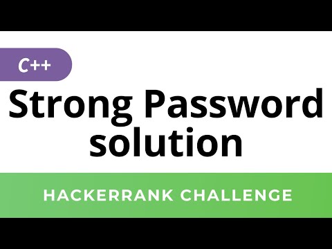 HackerRank Solution: Strong Password in C++