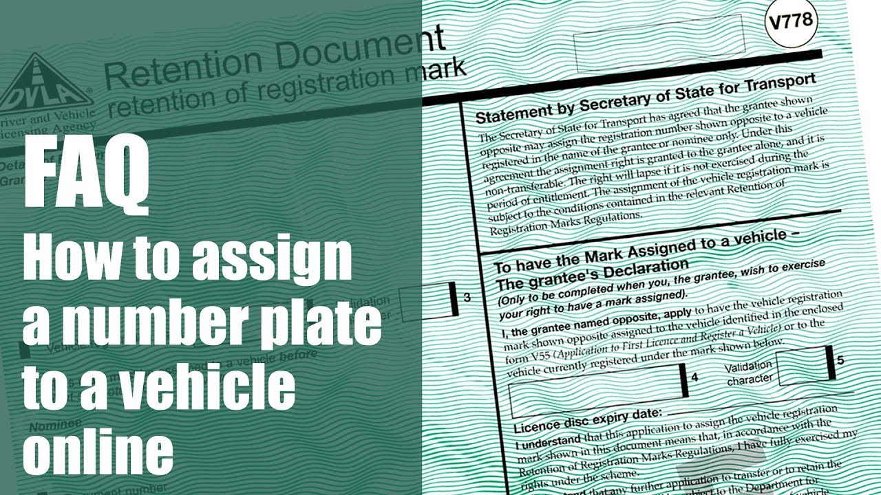 assigning a private number plate to a new car