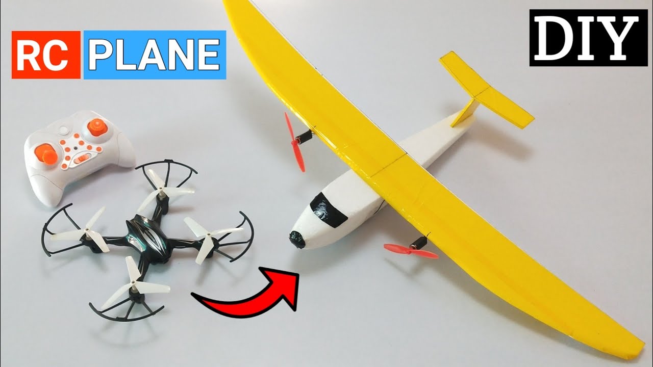 How To Make Rc Plane From Rc Drone at home  rcdrone  howtomake  rcplane