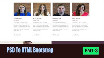 PSD to HTML | Convert PSD to HTML | PSD to HTML Bangla Tutorial | Team Card Design| Part 3