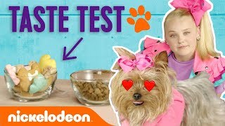 JoJo Siwa Treats BowBow to Doggie Treat Taste Test  | Nick