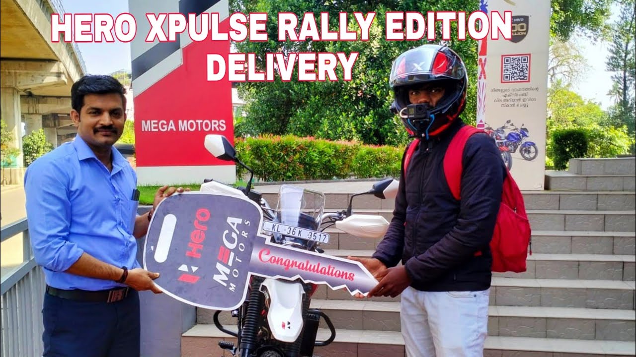 hero xpulse 4v rally edition delivery mega motors aluva 7/11/22 YouTube