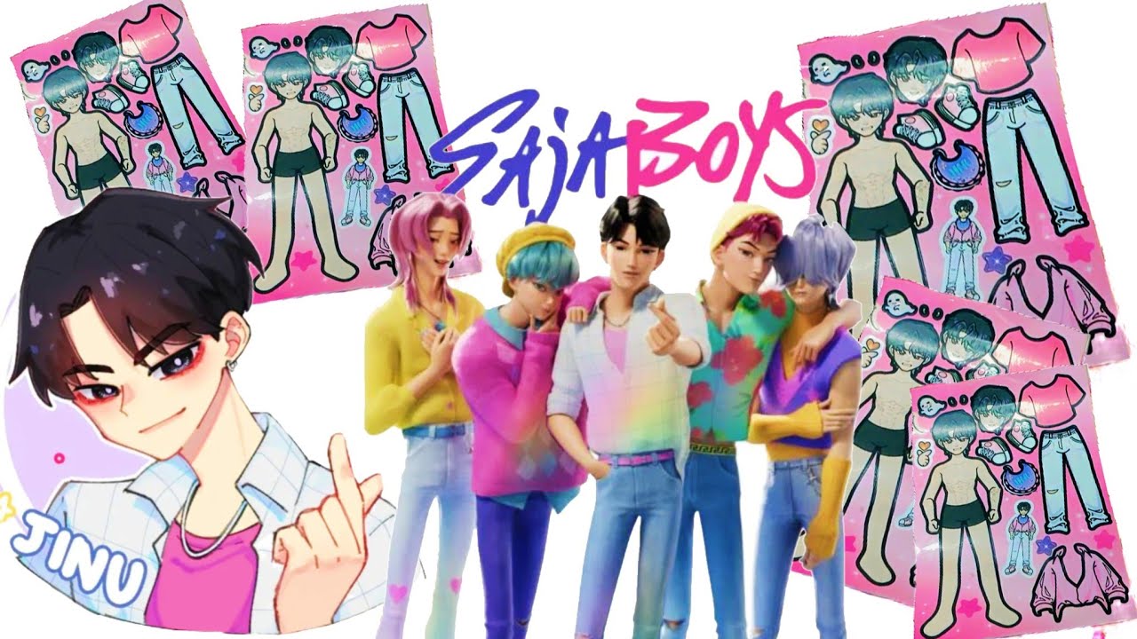 ASMR Sticker Unboxing K-Pop DEMON HUNTER SAJA BOY (From JINU) | No Musiclv