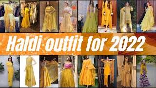 45 haldi outfit ideas for girls/Must try haldi outfit for wedding/bridesmaid dresses for haldi 2022