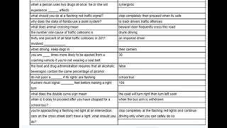 Florida Dmv Drugs And Alcohol Test Answers Flashca