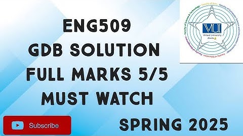 ENG509 GDB Solution Spring 2025 | eng509 gdb solution 2025 | eng509 gdb solved spring 2025