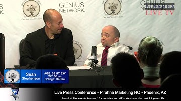 BREAKING NEWS  Sean Stephenson Goes #1 in Draft - New Genius Network Video