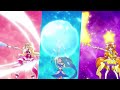 [1080p] Precure Lys Tourbillon, Bubble Ripple &amp; Meteor Humming (Flora, Mermaid &amp; Twinkle Attack)