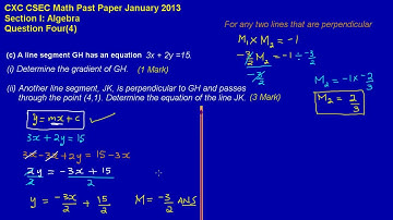 CSEC CXC Maths Past Paper 2 Ques 4c Jan 2013 Exam (Answers)_ by Will EduTech