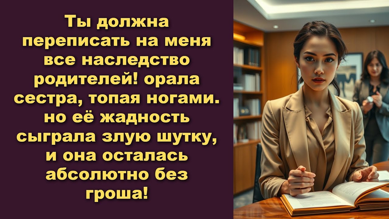 Ты должна переписать на меня все наследство родителей орала сестра топая ногами но её жадность