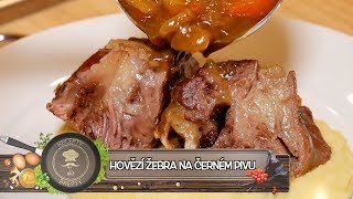 Hovězí žebra na černém pivu - Beef ribs on beer