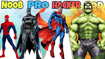 NOOB vs PRO vs HACKER vs GOD in Merge Super Hero