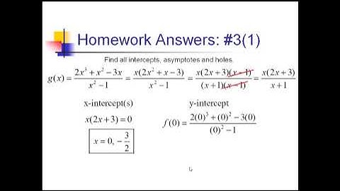 Features of Rational Functions: Problem Set #1