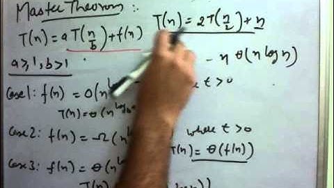 Recurrence Relation Master Theorom - Lec 9