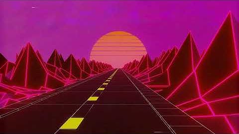 Nostalgic Synthwave,  Animation made in Blender ~Genesis