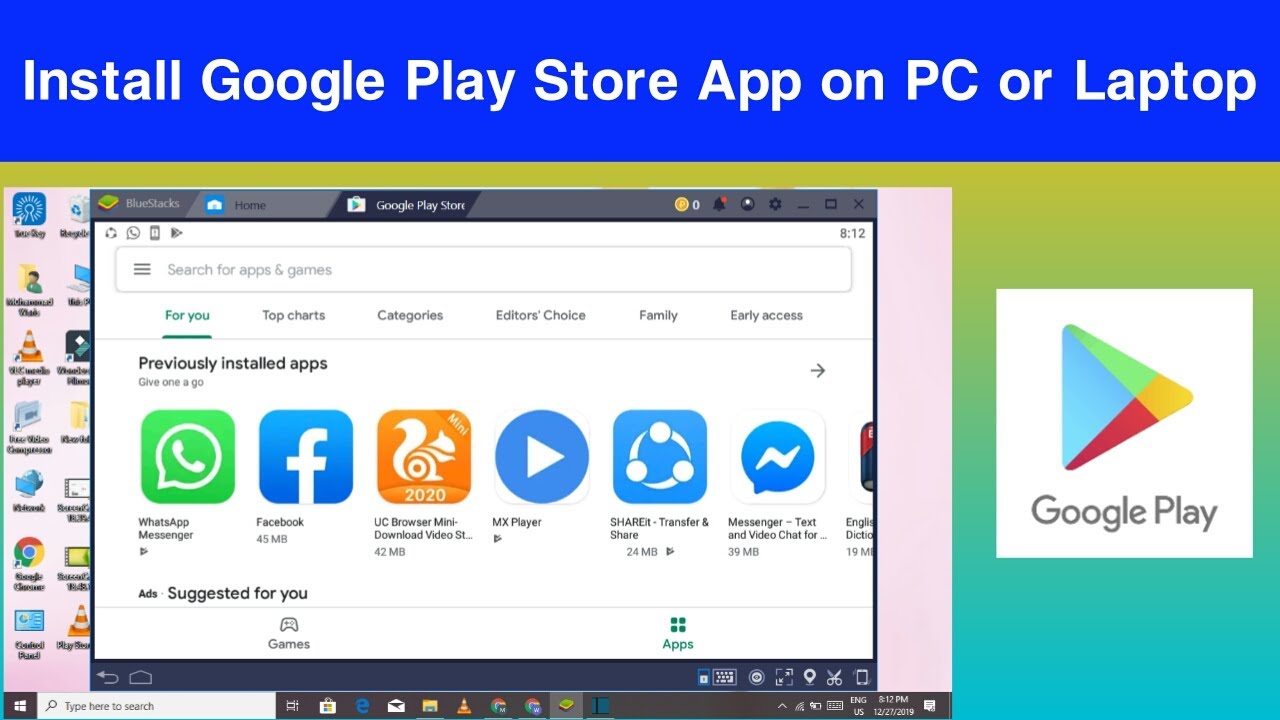 How to install Google Play Store App on PC or Laptop ...