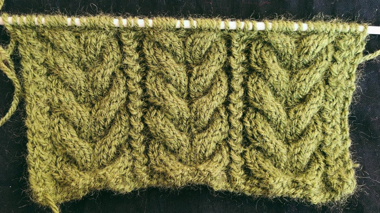 Very unique cable design for gents sweater/ladies cardigan