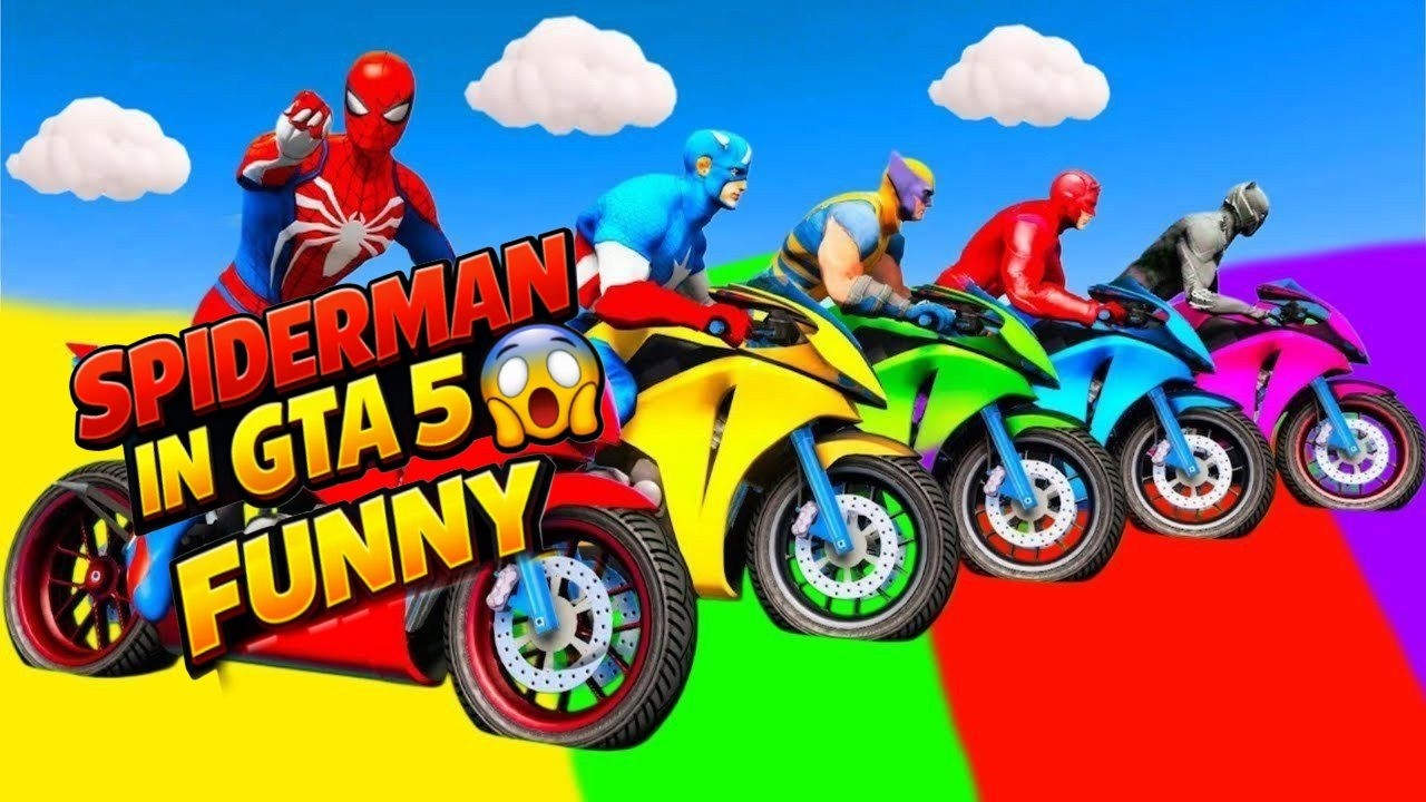 الرجل العنكبوت انقاذ باتمان Spider-Man Rescue batman vs iron man vs venom funny Game GTA 5 superhero