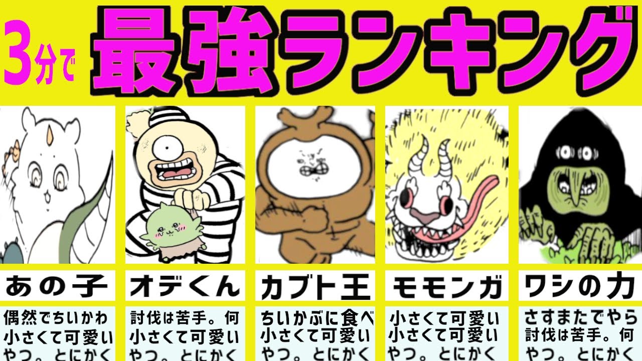 ちいかわ・強さランキング - YouTube