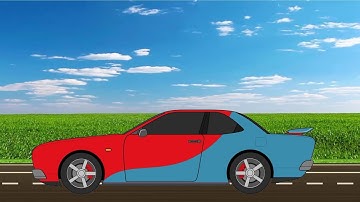 How to draw Muscle Car on computer using Ms Paint | Car Drawing Tutorial.