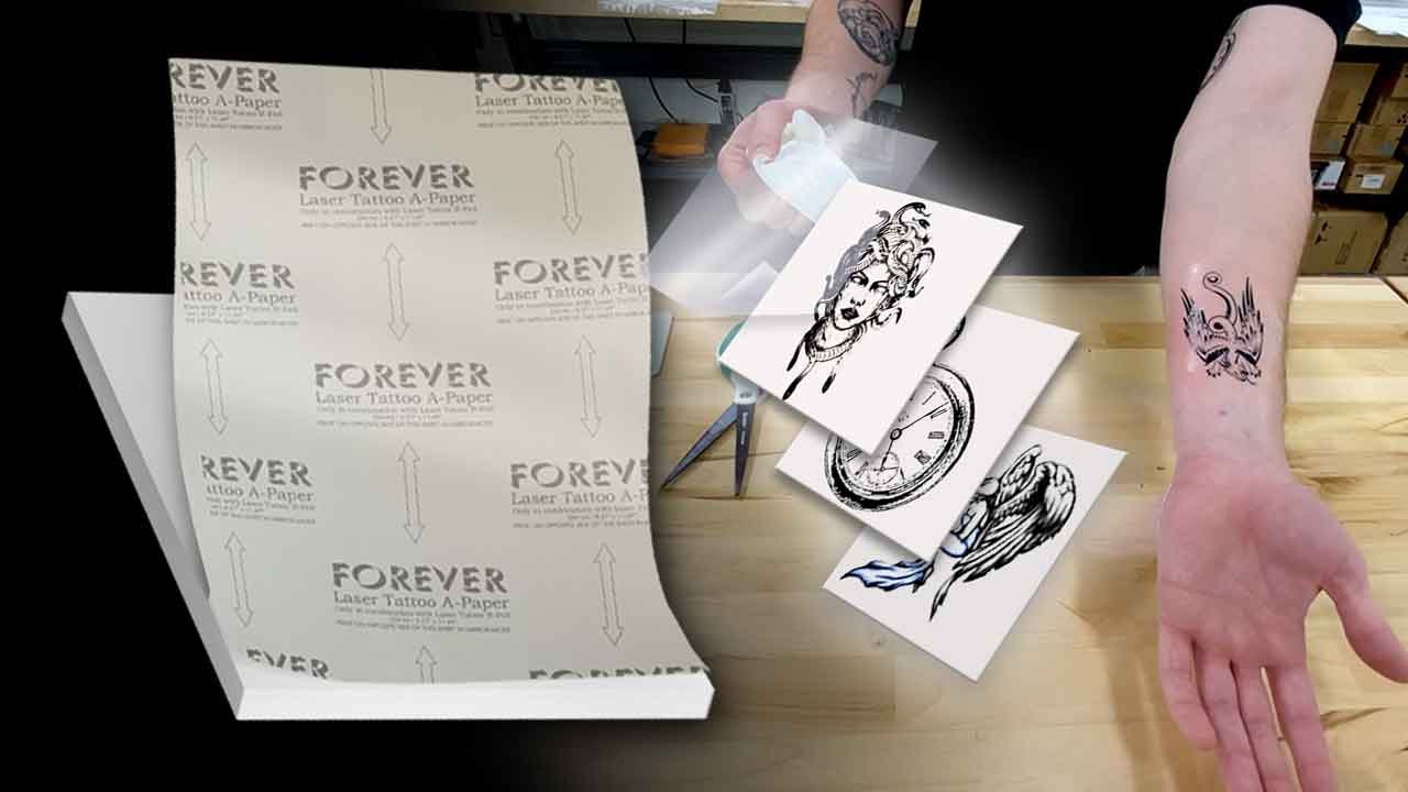 Forever Temporary Tattoo Paper for Toner Printers (100 Pack)